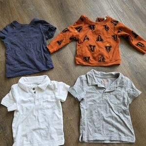 Orange Dog Print Kids Sweatshirt